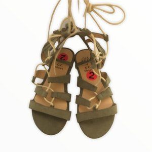 Girls G.C Shoes green gladiator sandals